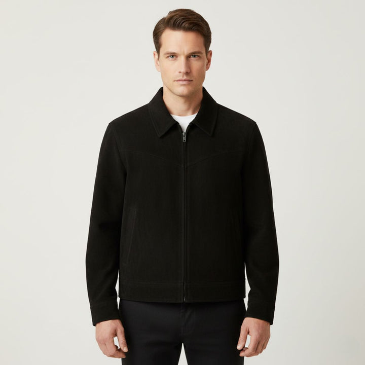 Odilon | Suede Leather Bomber Jacket
