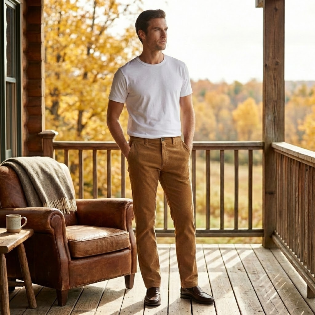 Félix | Thick Corduroy Straight Trousers