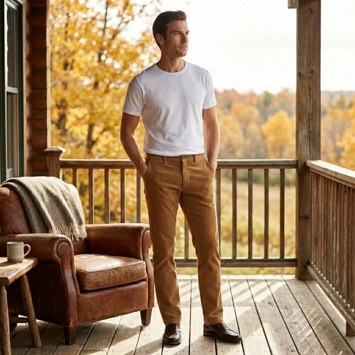 Félix | Thick Corduroy Straight Trousers