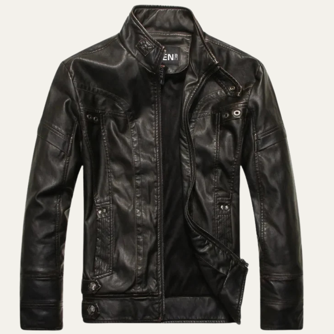 Medard | Panelled Zip Biker Jacket