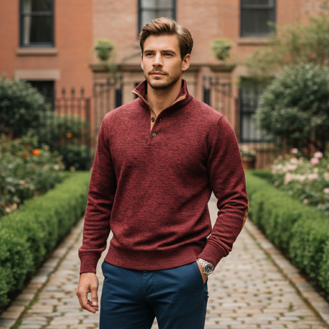 Chrysostome | Suede Elbow Patch Knit