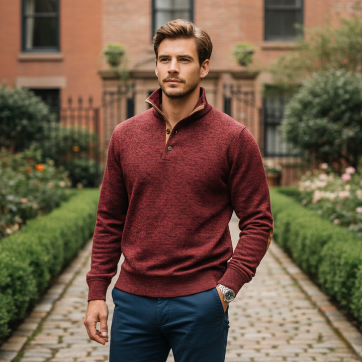 Chrysostome | Suede Elbow Patch Knit