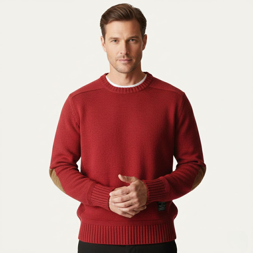 Pierre | Oversized Wool Elbow Patch Knit