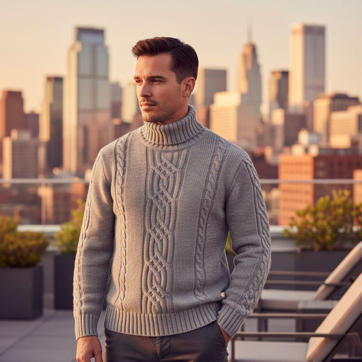 Josue | 100% Merino Cable Turtleneck
