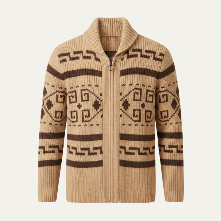 Mederic | Zip Shawl Collar Cardigan
