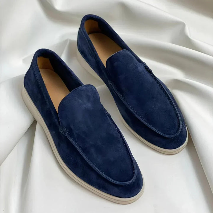 Henri | Apron Stitch Suede Loafers