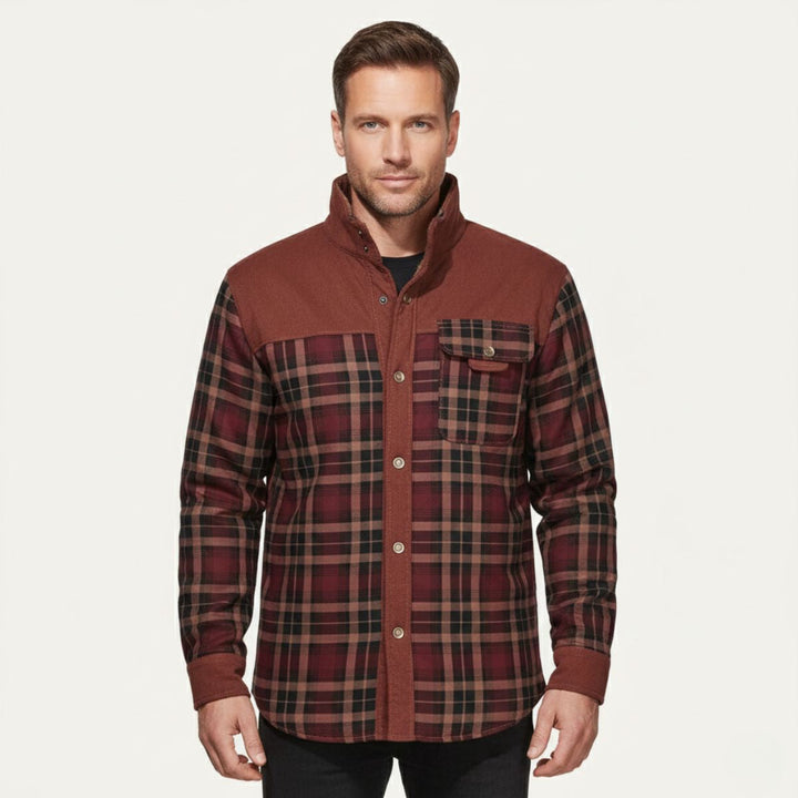 Honore | Plush Lined Plaid Shirt Jacket