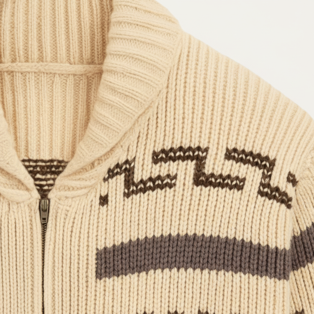 Urgel | Geometric Wool Blend Cardigan