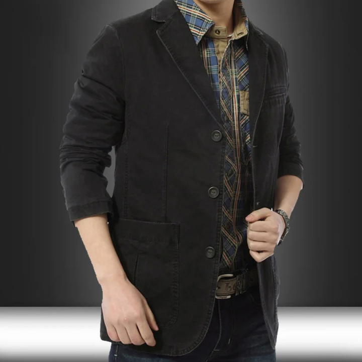 Marcel | Three-Button Cotton Blend Blazer