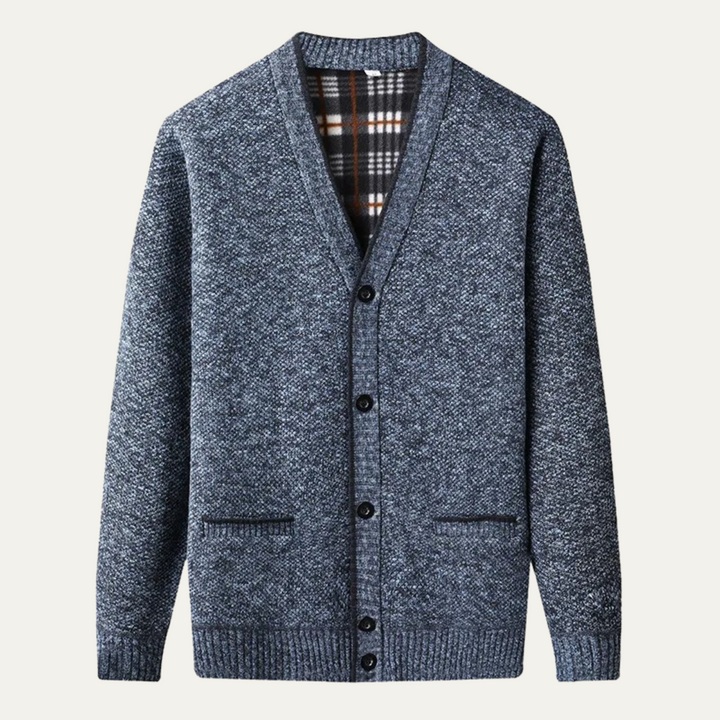 Alfred | Fleece Lined V Neck Cardigan