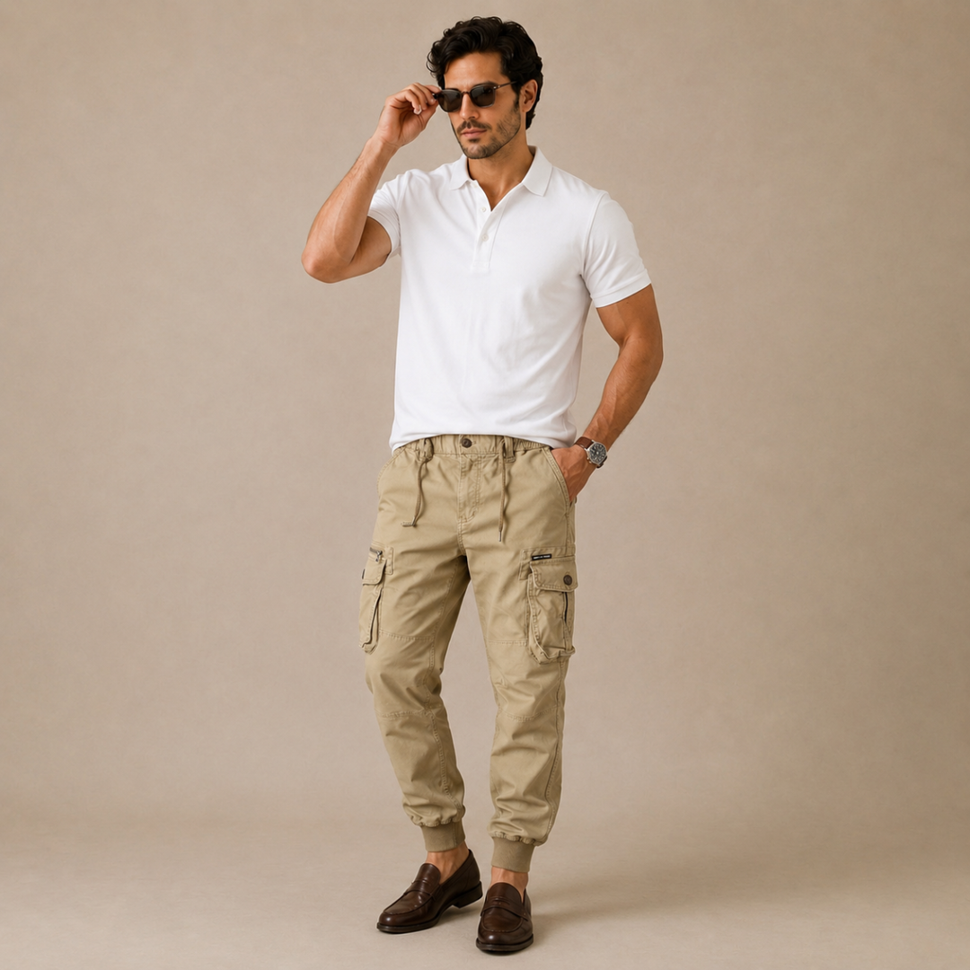 Cotton Utility Pocket Trousers product detail