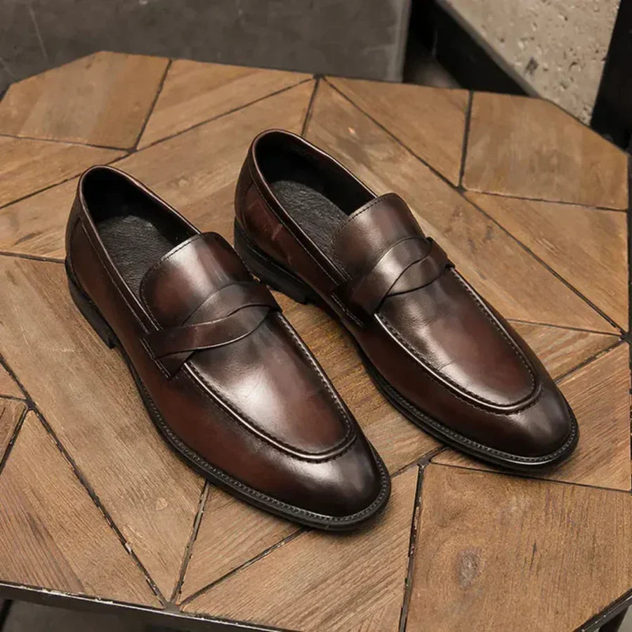 Evariste | Leather Penny Loafers