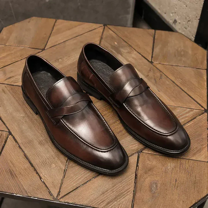 Evariste | Leather Penny Loafers