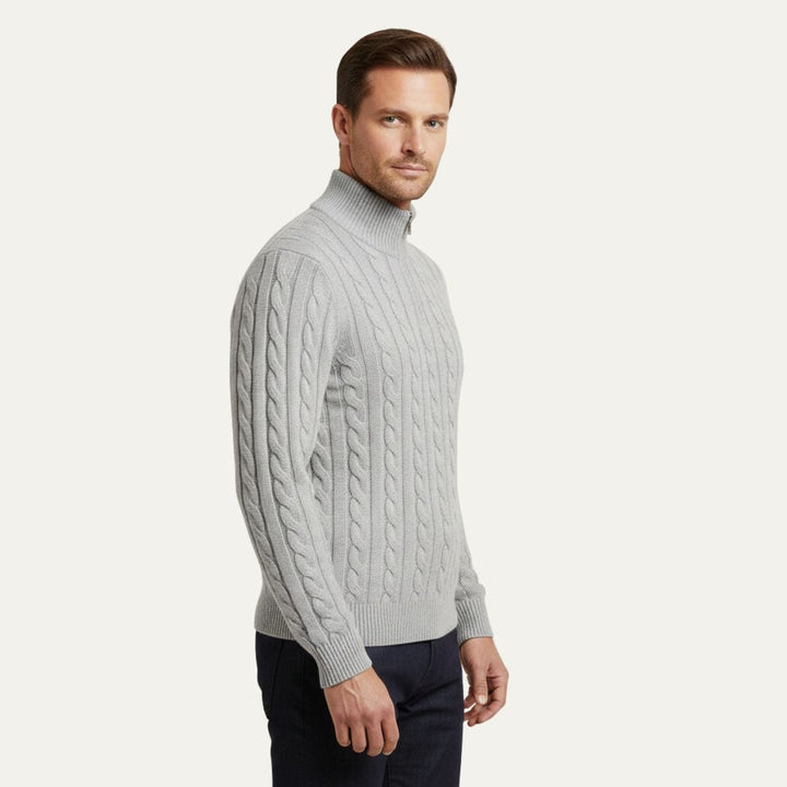 Laurier | Merino Cable Front Half Zip