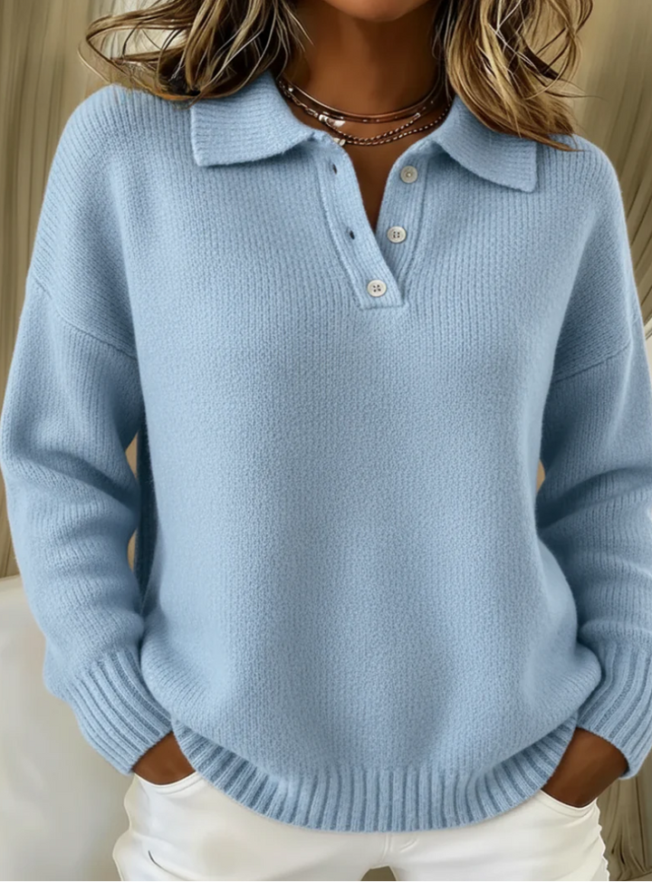 Stella | Polo Collar Knit Sweater