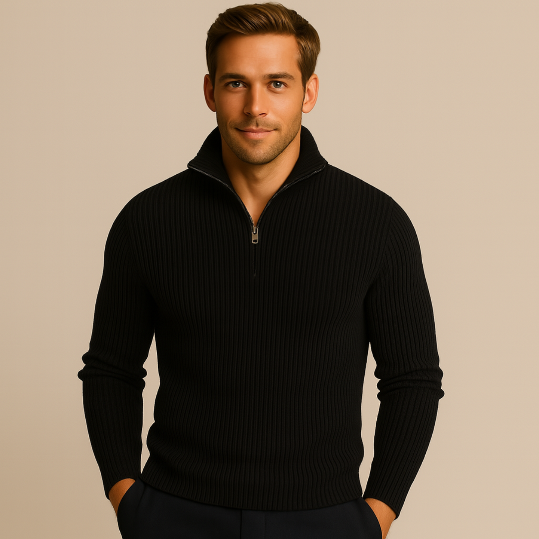 Magella | Ribbed Merino Quarter Zip