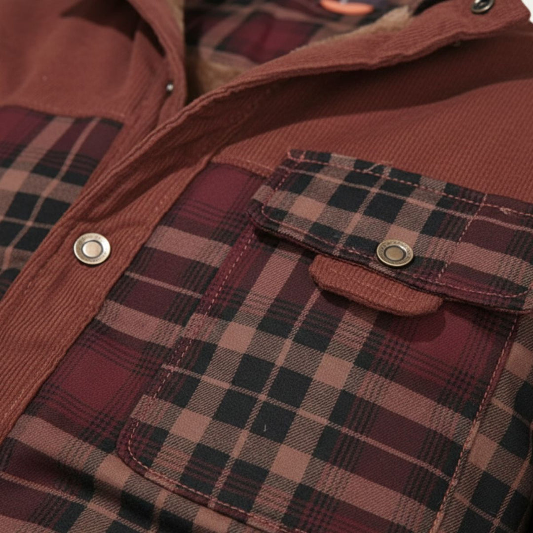 Honore | Plush Lined Plaid Shirt Jacket