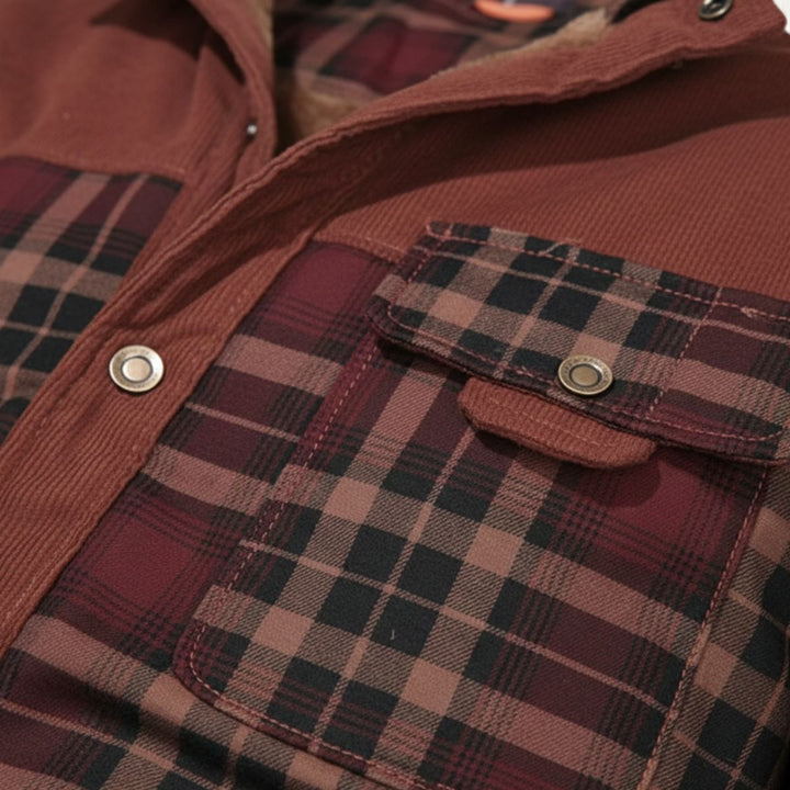 Honore | Plush Lined Plaid Shirt Jacket