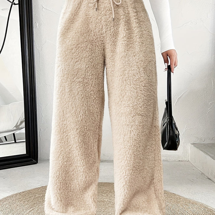 Rosanie | Reversible Plush Palazzo Trousers