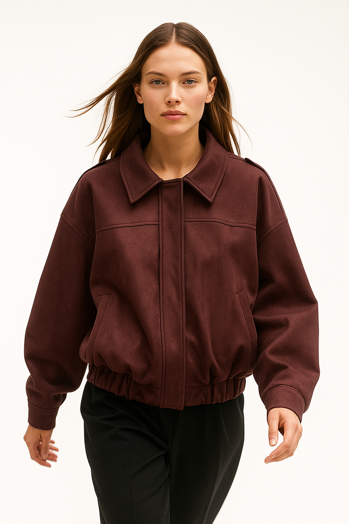 Roseanne | Oversized Suede Bomber