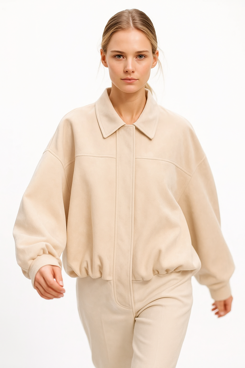Roseanne | Oversized Suede Bomber