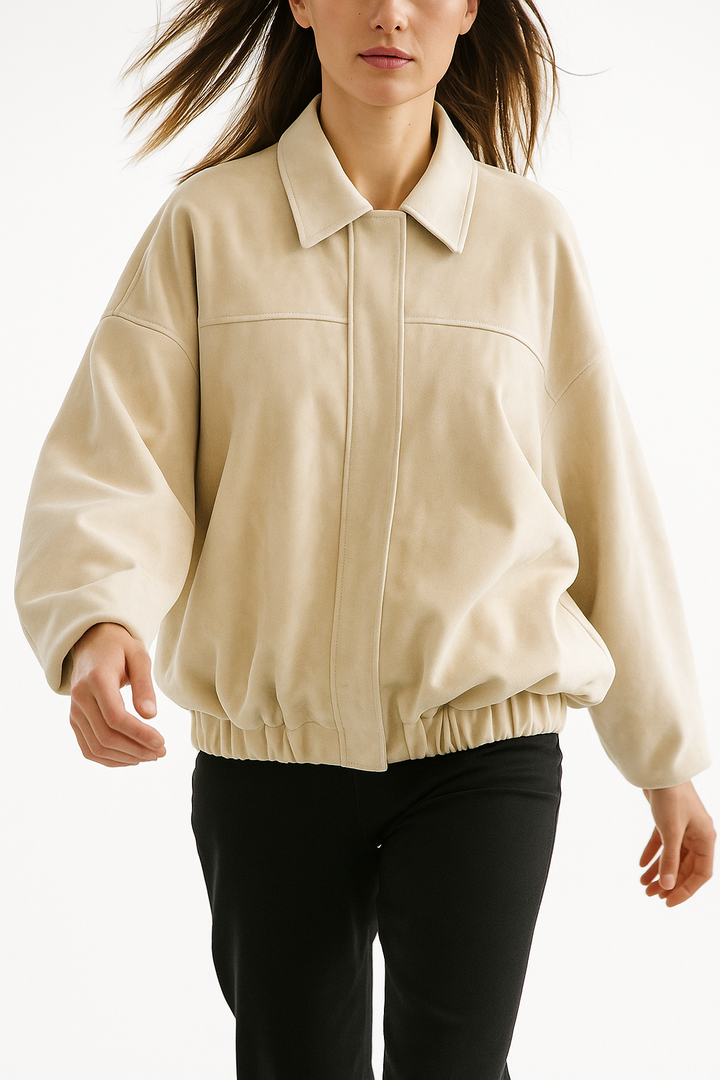 Roseanne | Oversized Suede Bomber