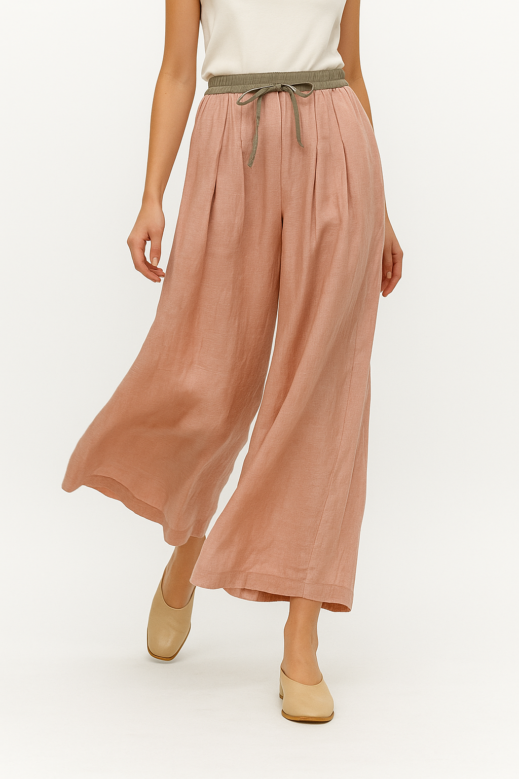 Daphne | 100% Linen Tapered Trousers