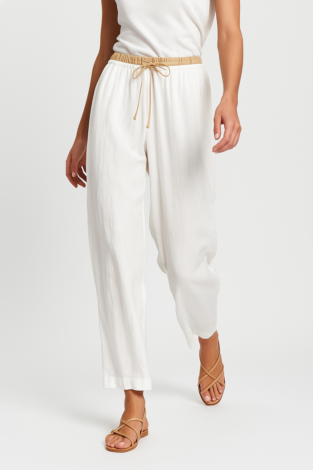 Daphne | 100% Linen Tapered Trousers