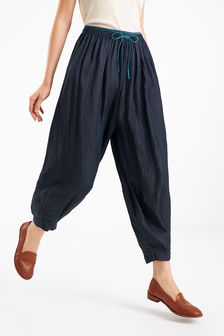 Daphne | 100% Linen Tapered Trousers