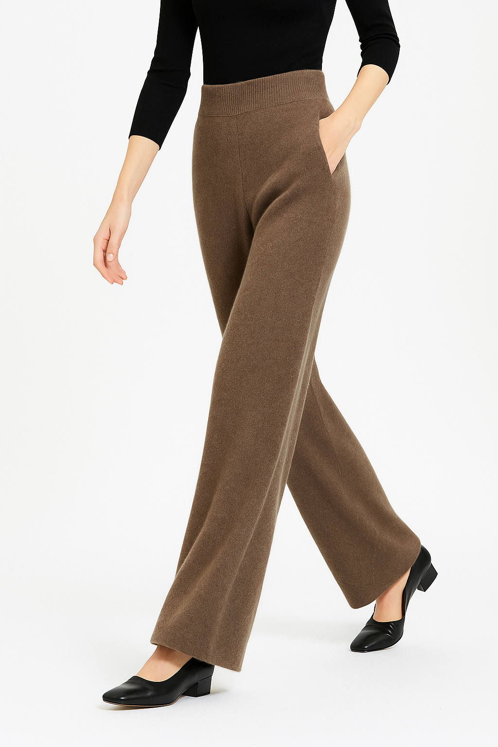 Hedwige | High Waist Cashmere Blend Pants