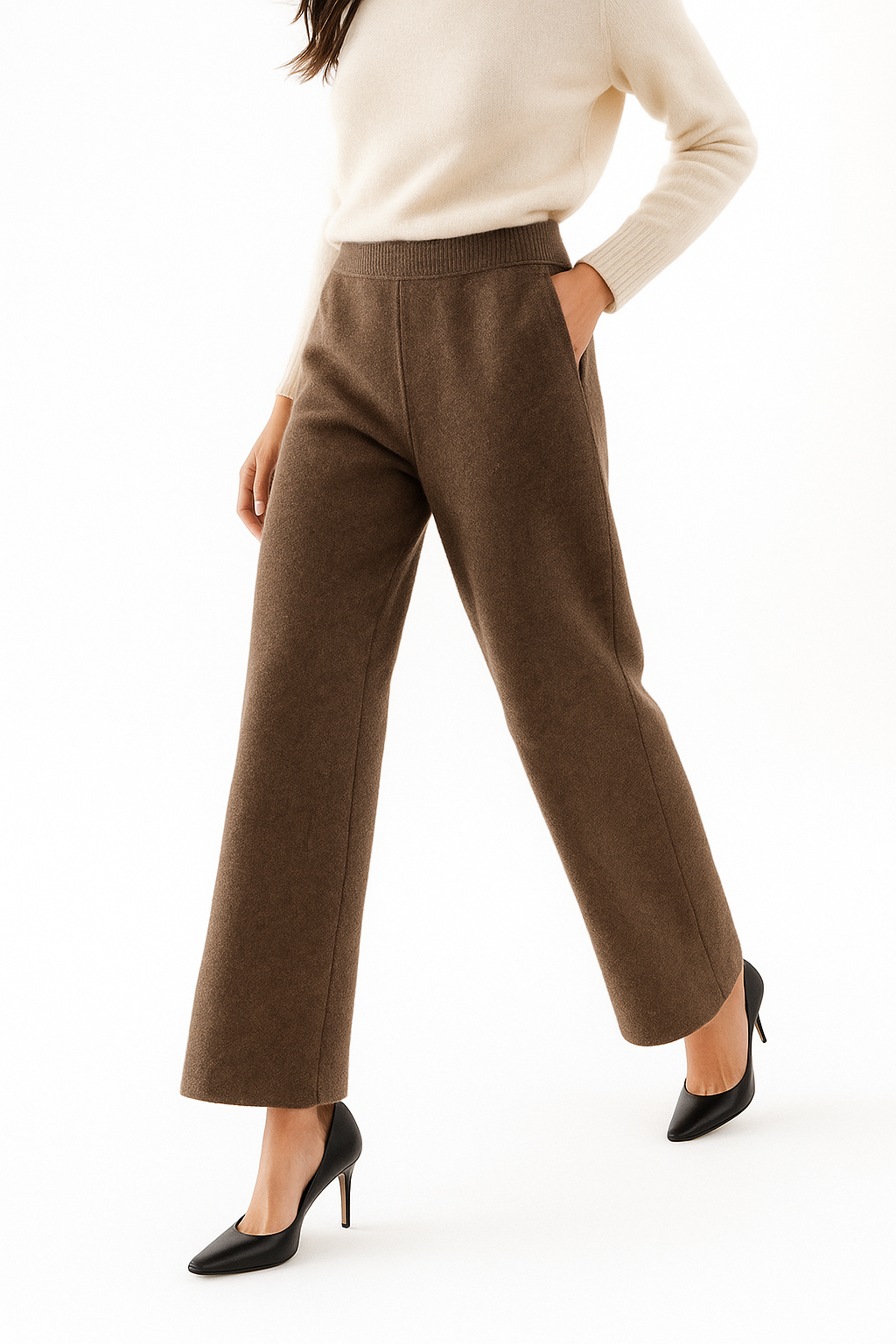 Hedwige | High Waist Cashmere Blend Pants