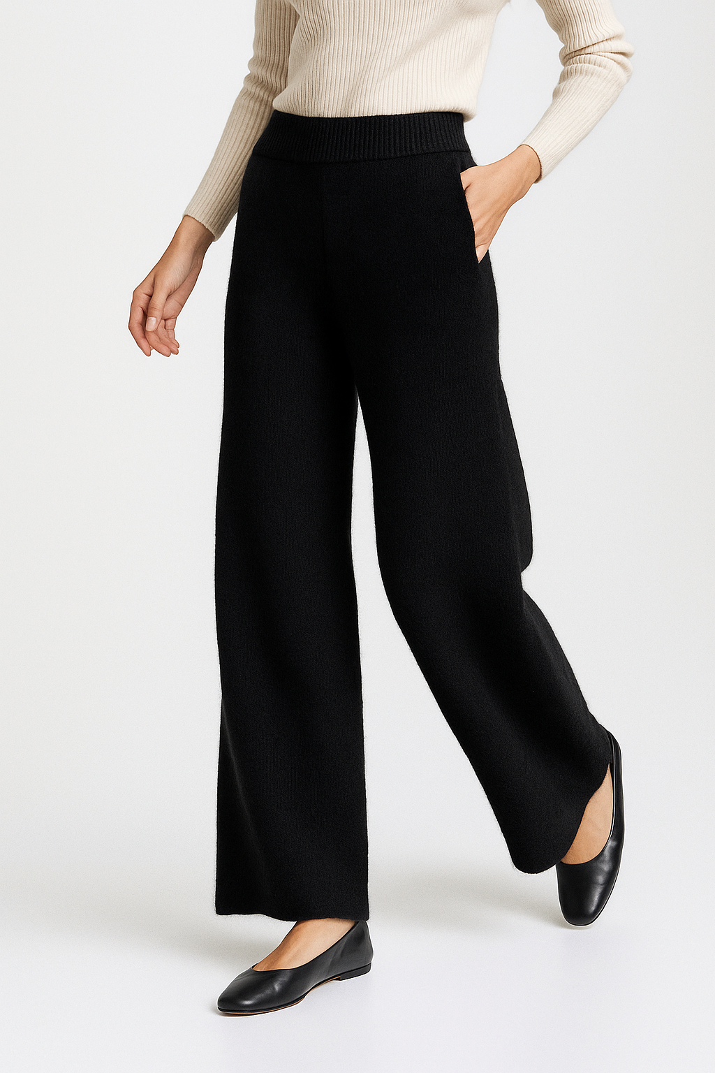 Hedwige | High Waist Cashmere Blend Pants