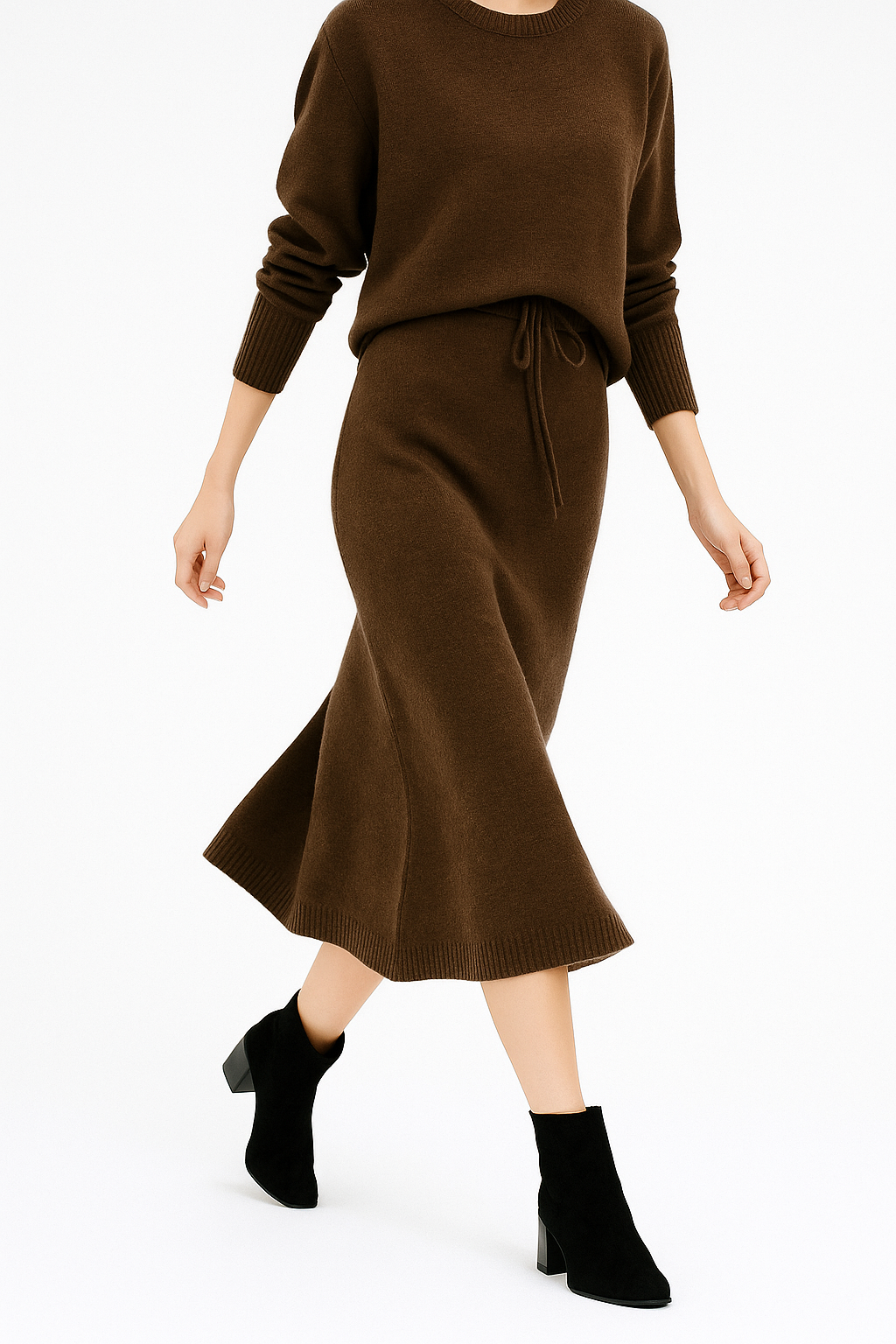 Rosette | Cotton Knit Sweater and Skirt