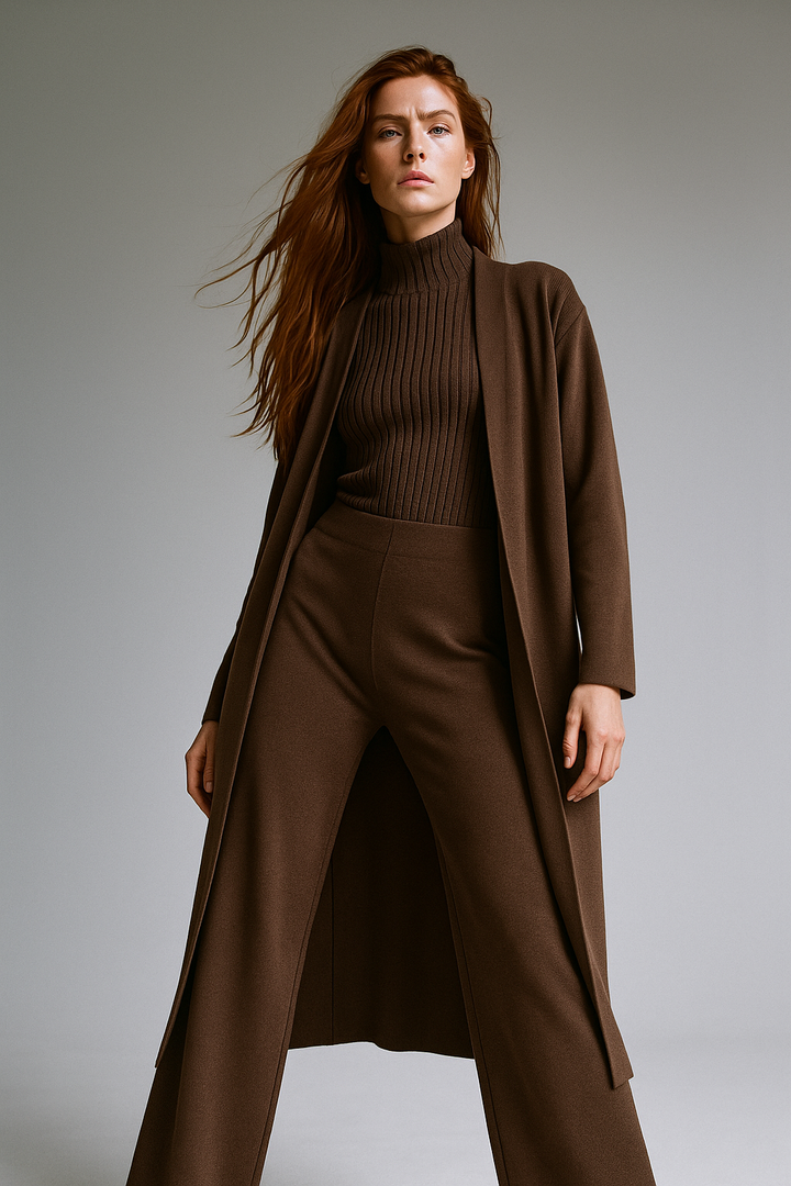 Valerie | Three Piece Ribbed Knit Set