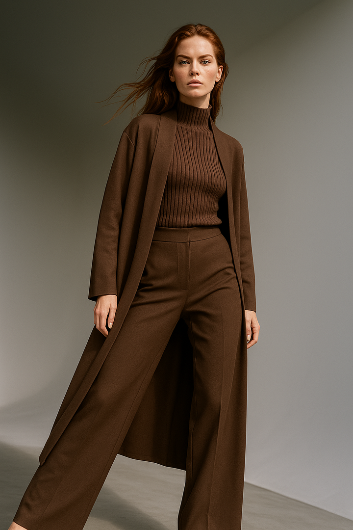 Valerie | Three Piece Ribbed Knit Set