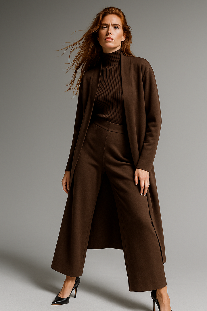 Valerie | Three Piece Ribbed Knit Set