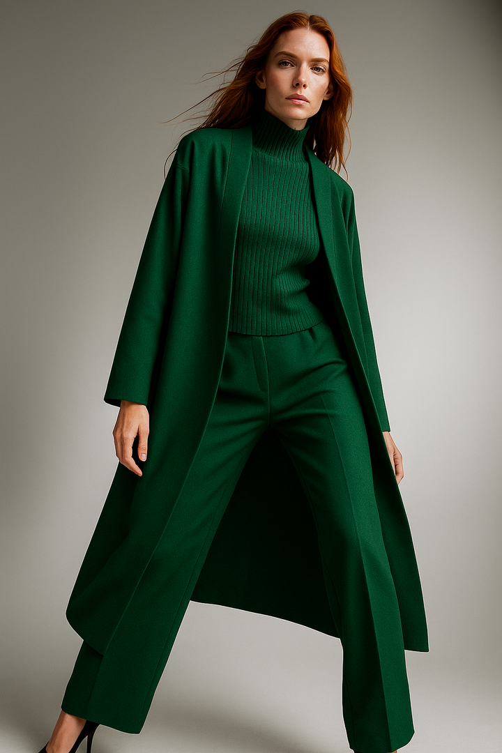Valerie | Three Piece Ribbed Knit Set