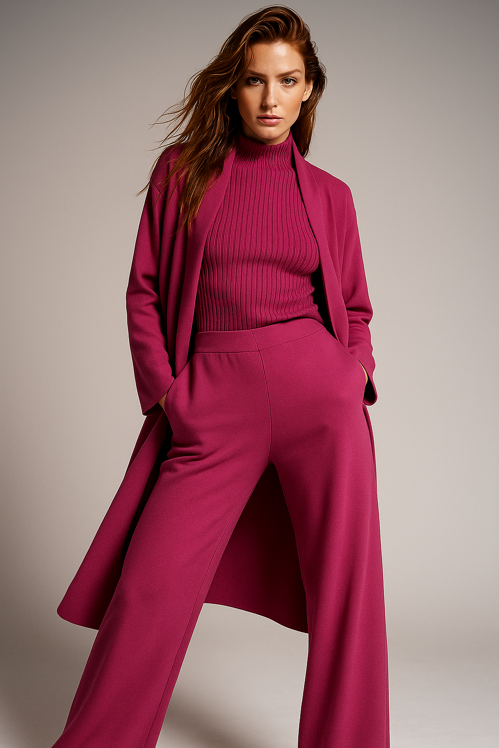 Valerie | Three Piece Ribbed Knit Set