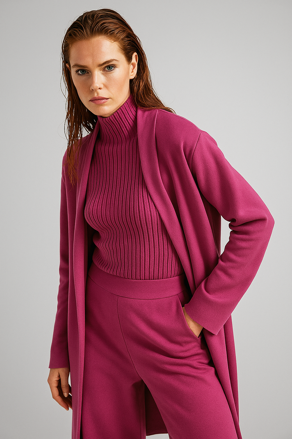 Valerie | Three Piece Ribbed Knit Set