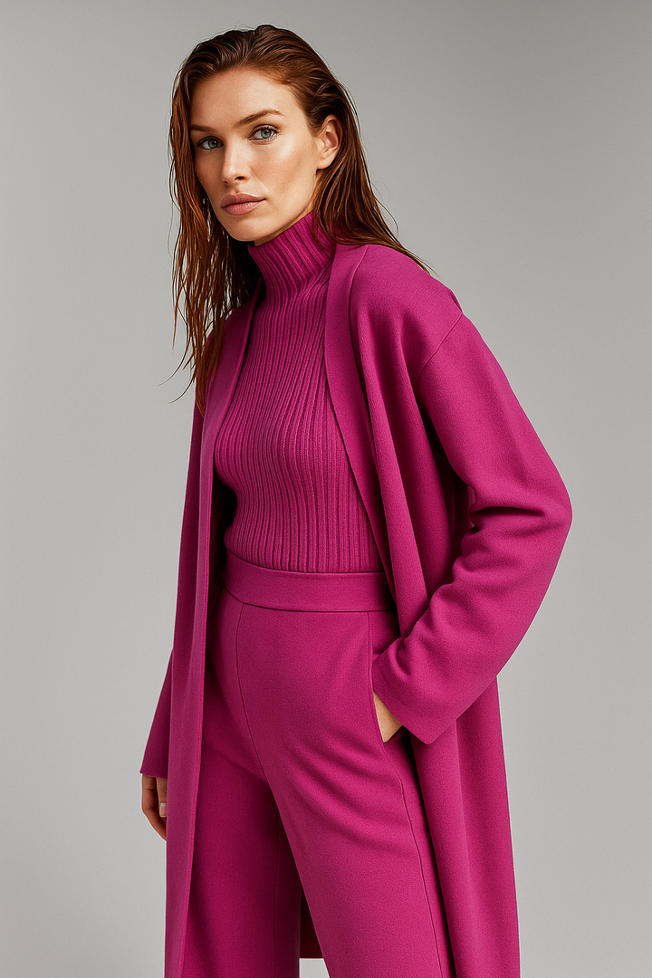Valerie | Three Piece Ribbed Knit Set
