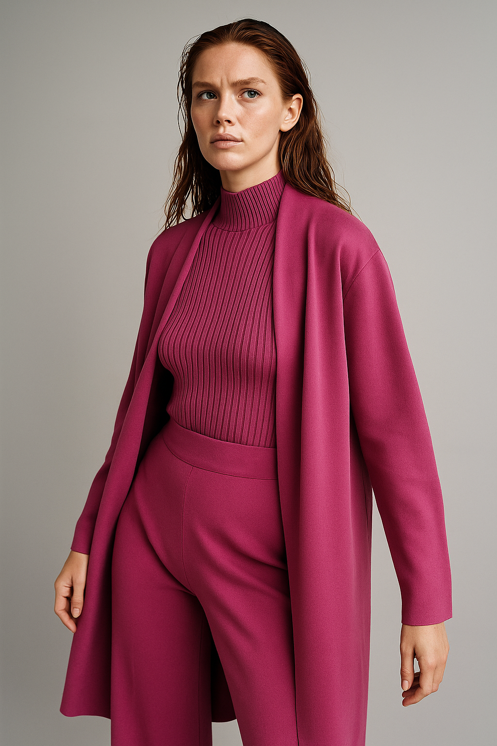 Valerie | Three Piece Ribbed Knit Set