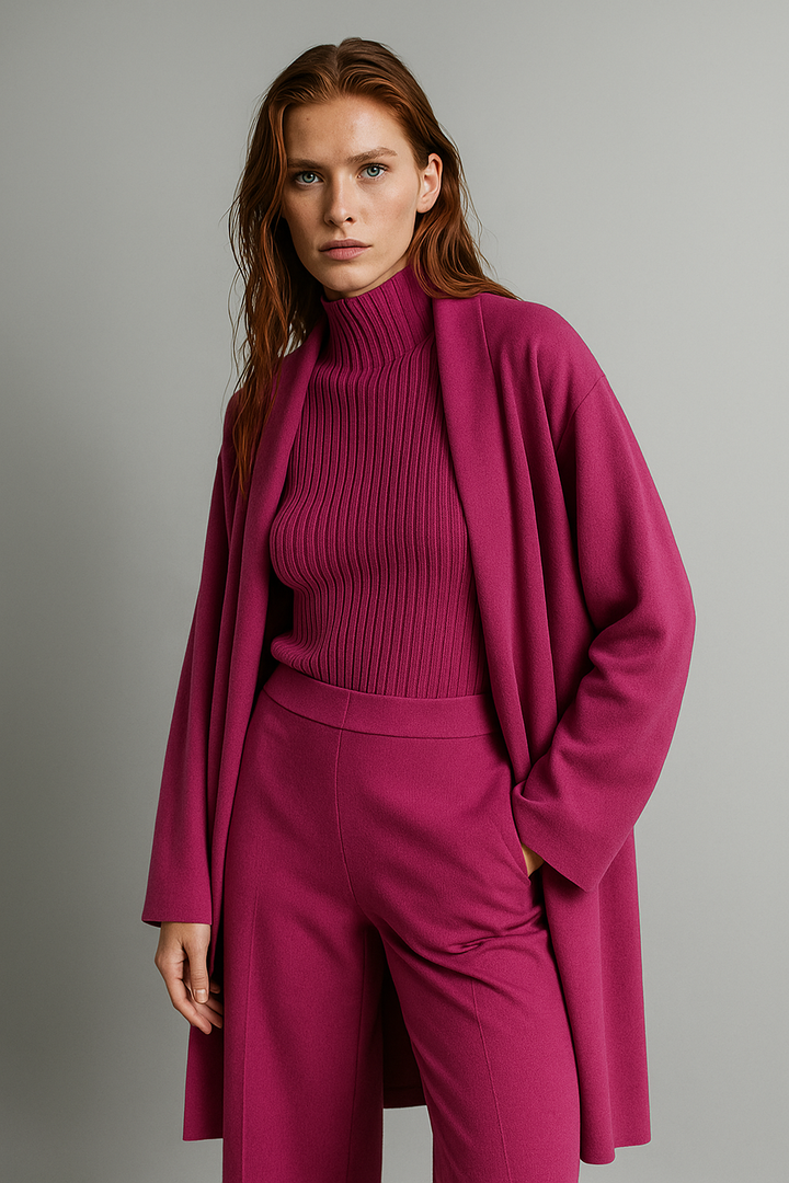 Valerie | Three Piece Ribbed Knit Set