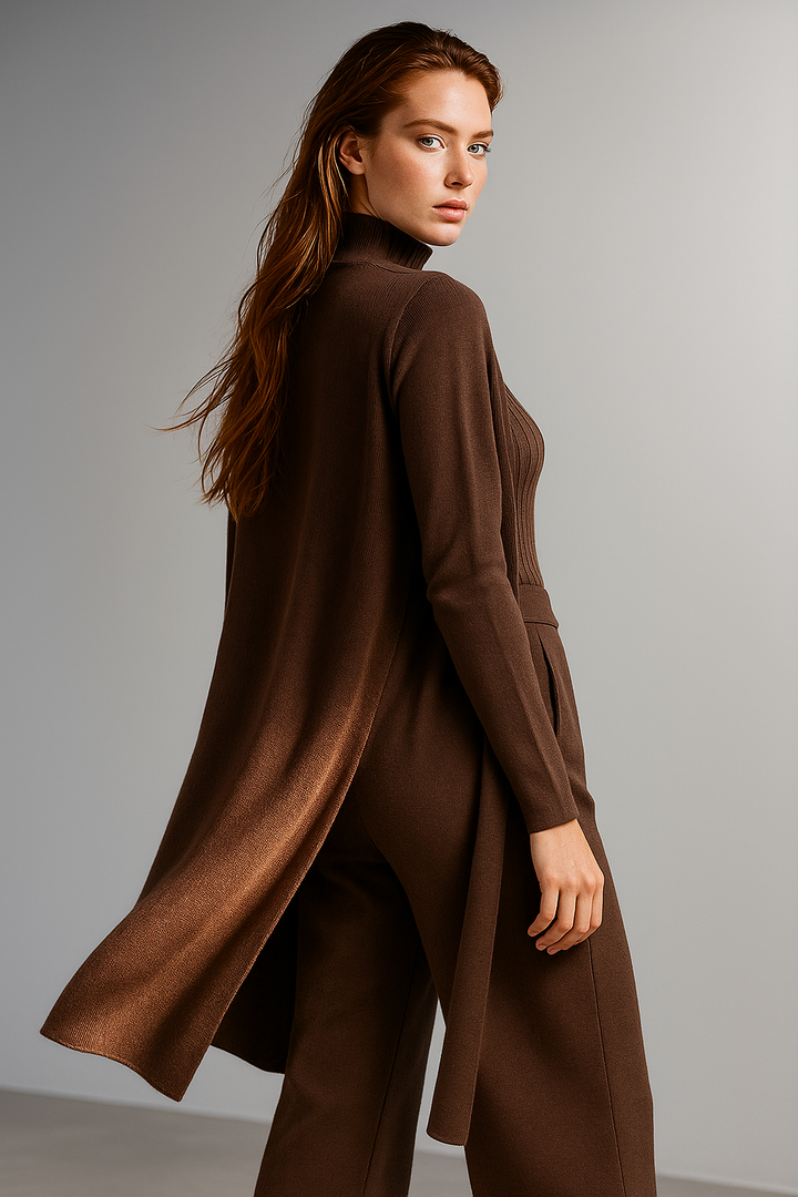 Valerie | Three Piece Ribbed Knit Set