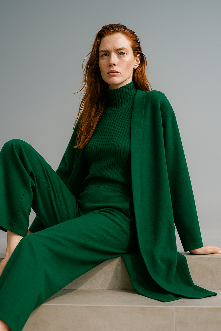 Valerie | Three Piece Ribbed Knit Set