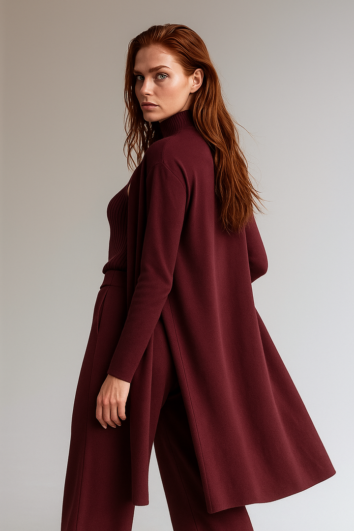 Valerie | Three Piece Ribbed Knit Set