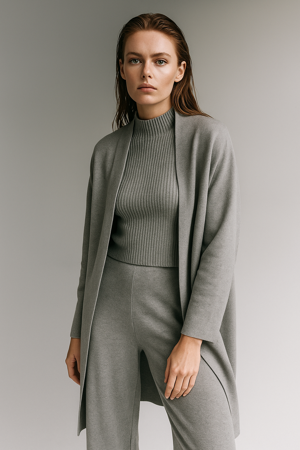 Valerie | Three Piece Ribbed Knit Set