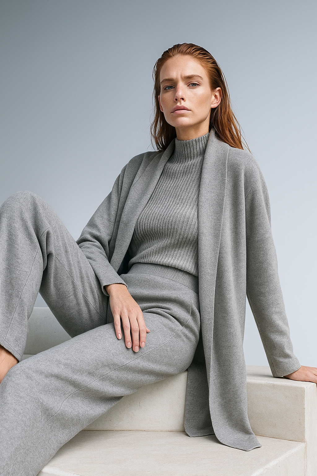 Valerie | Three Piece Ribbed Knit Set