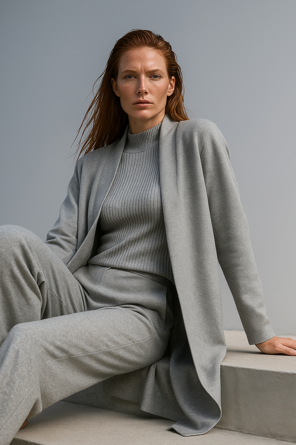 Valerie | Three Piece Ribbed Knit Set