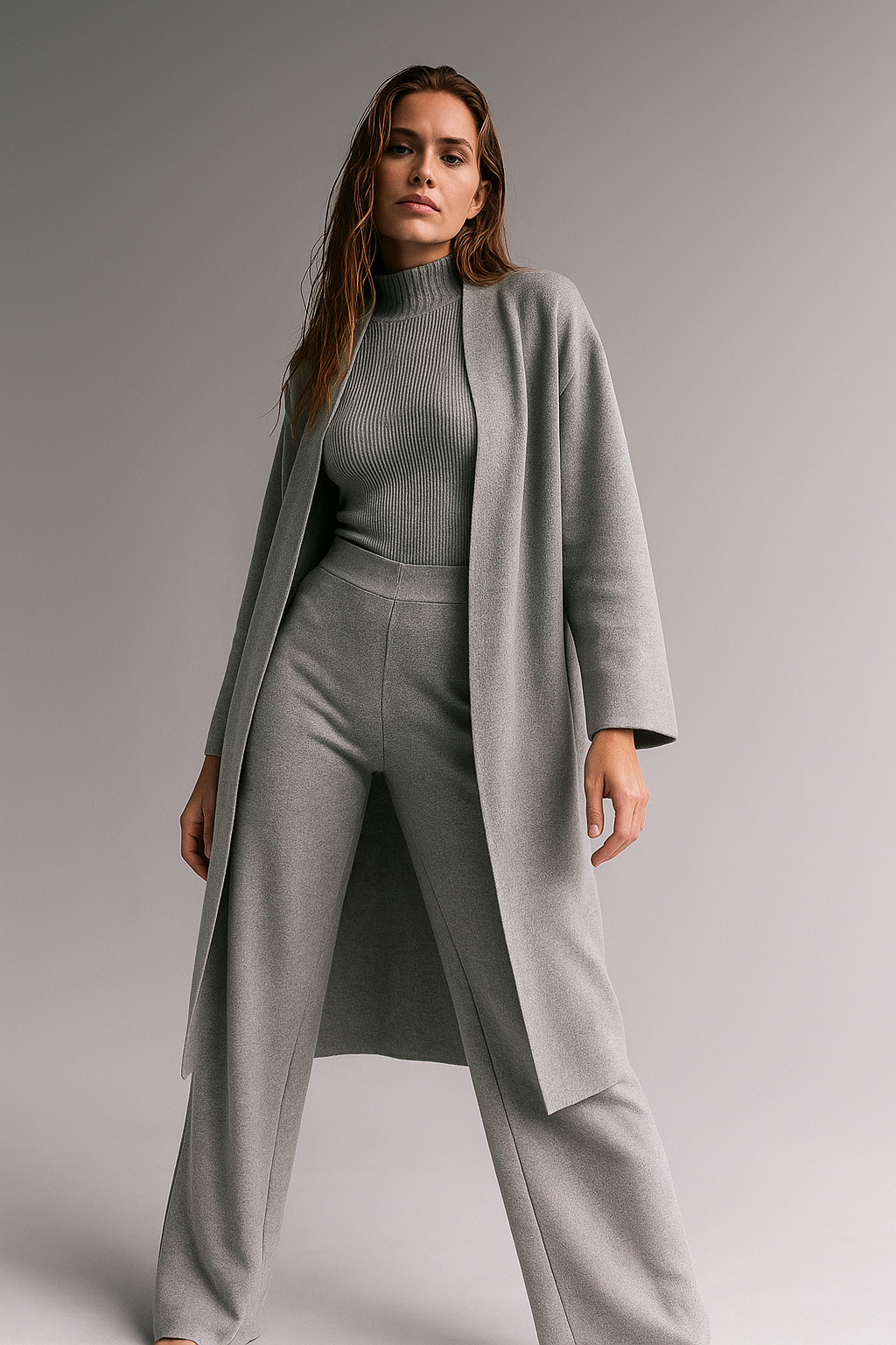 Valerie | Three Piece Ribbed Knit Set