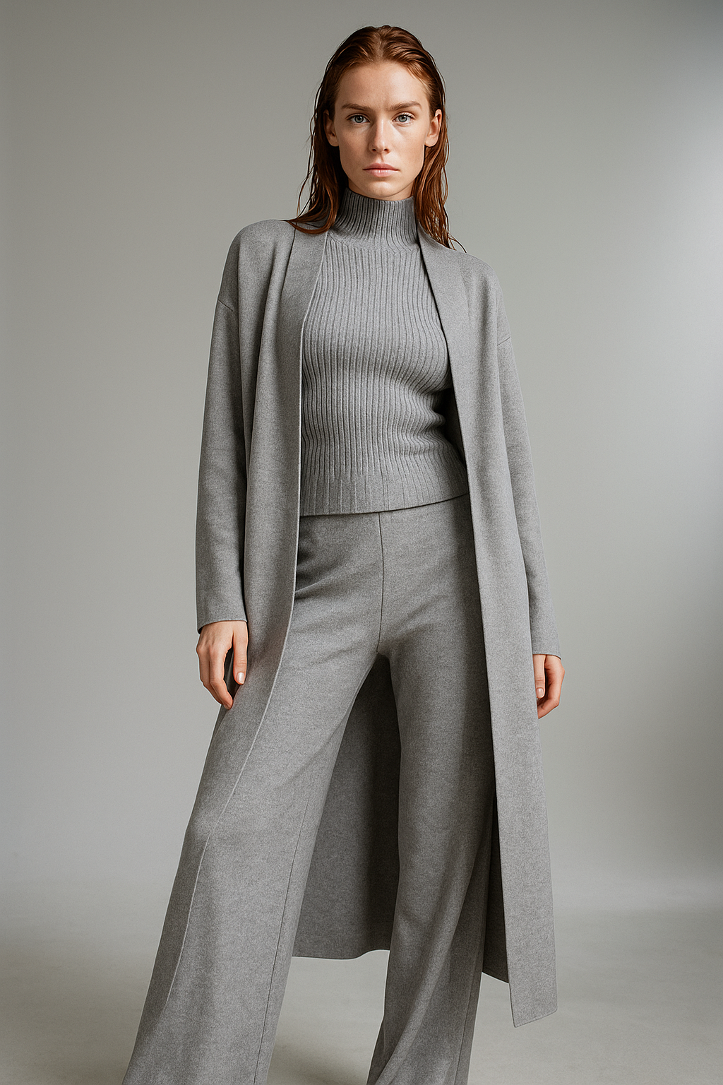 Valerie | Three Piece Ribbed Knit Set